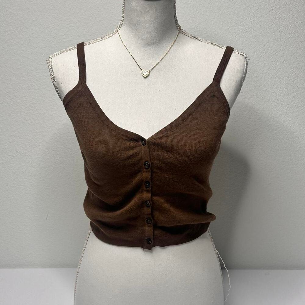 Brandy Melville  John Galt One Size Fits Small-Medium Brown Tank-Cami